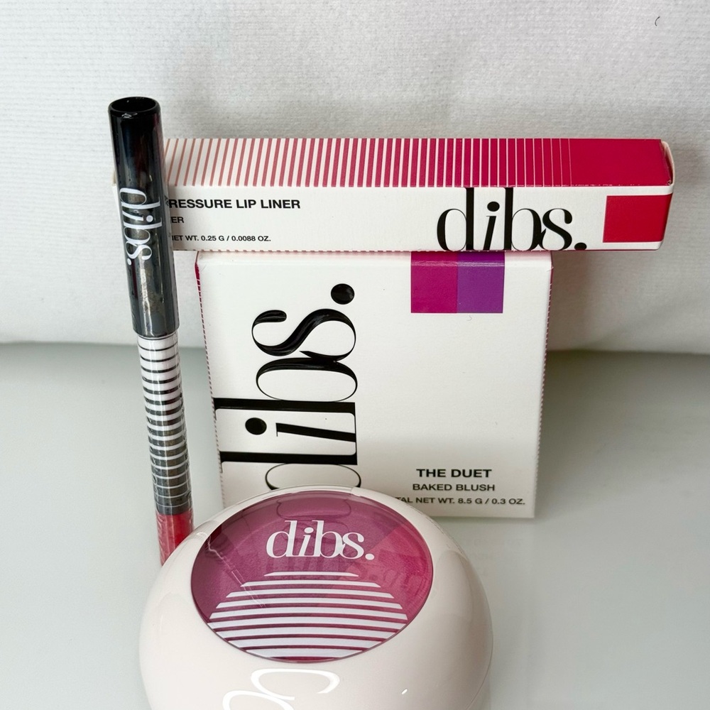 Dibs Beauty Vip Pink Baked Blush & Love Language Lip Liner 05 New In Box